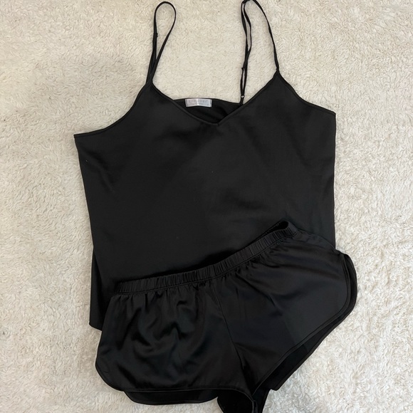 ekouaer Other - Black silky cami sleep set